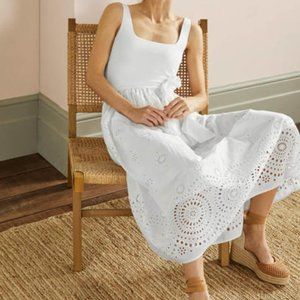 Boden Broderie Mix Midi Dress